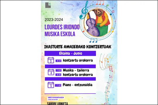 ?Ikasturte amaierako kontzertua? ? LOURDES IRIONDO MUSIKA ESKOLA