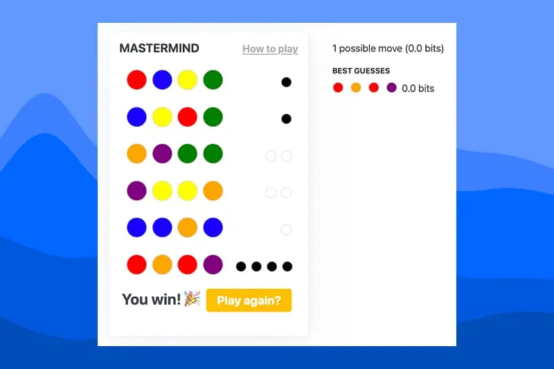 La estrategia matemática óptima para jugar al Mastermind