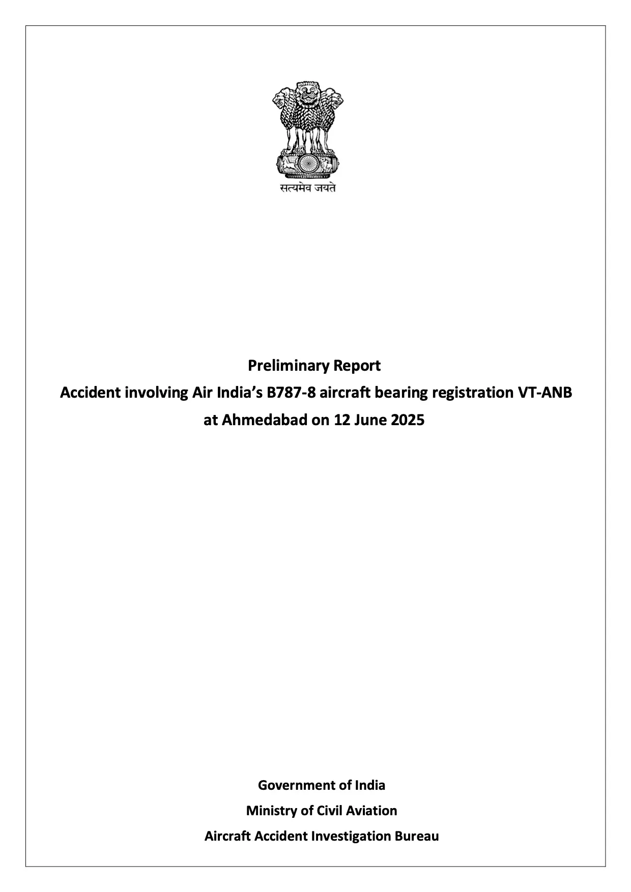 El informe preliminar del accidente del vuelo 171 de Air India en Ahmedabad apunta al corte de combustible a los motores como causa
