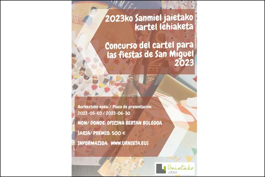 Concurso de carteles de fiestas de San Miguel de Urnieta 2023
