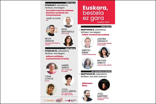 Ciclo de conferencias "Euskara, bestela ez gara" 2024: "Futbol-mundua eta euskara"