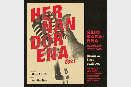 Hernandorena 2021 bertso-saioa: Irati Alcantarilla + Oneka Arteaga + Josu Txoperena + Nahia Sasco + Oier Urreizti + Haira Aizpurua