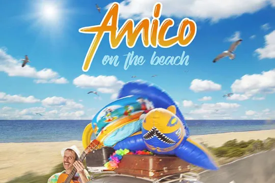 "Amico on the beach"