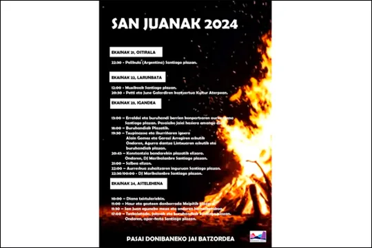 Pasaiako San Juan Jaiak 2024: egitaraua