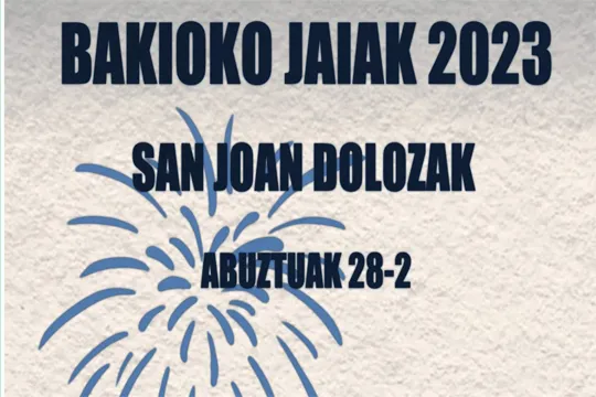 Bakioko Jaiak 2023: Iras + Gora Herria