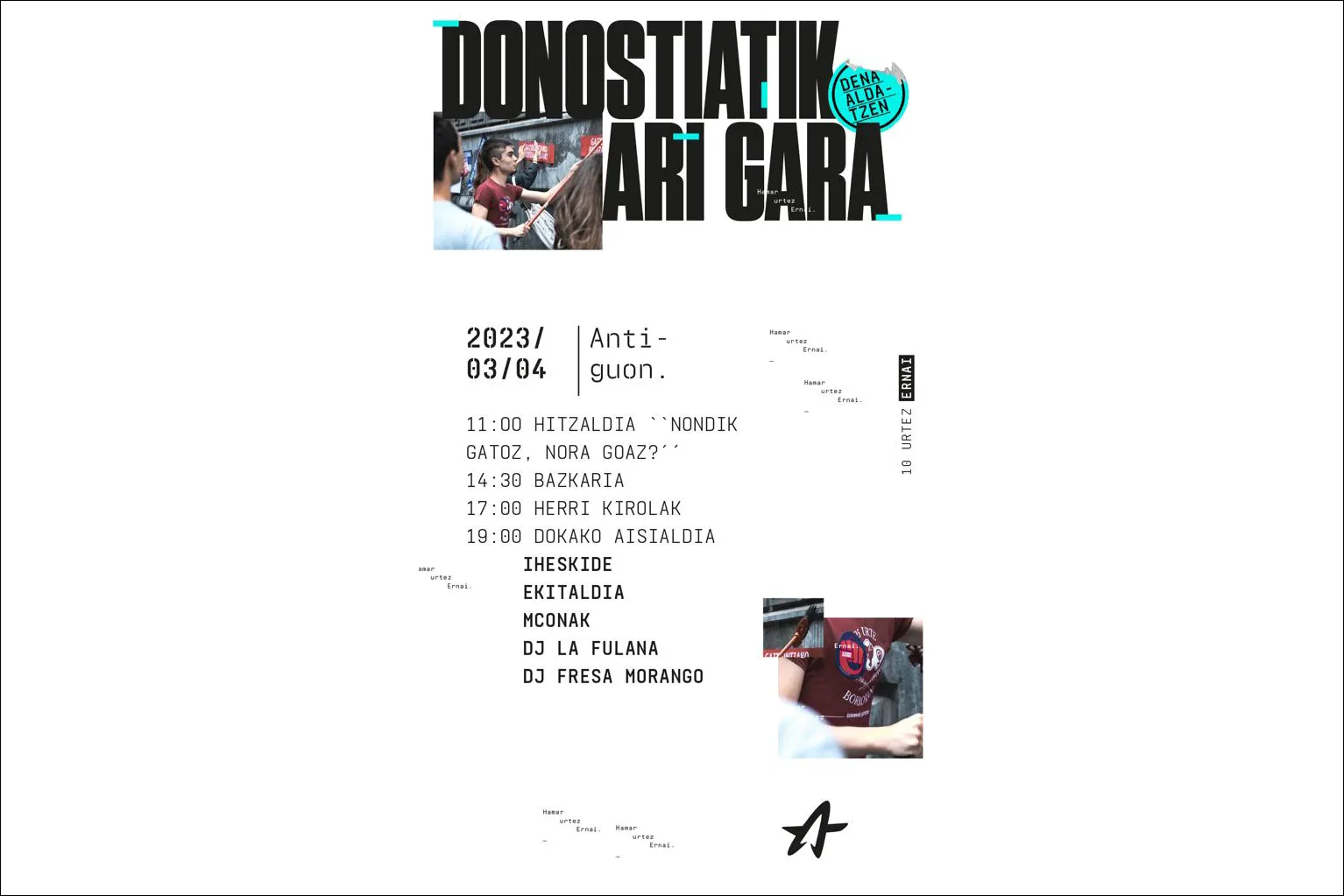 DONOSTIATIK ARI GARA 2023: IHESKIDE + MCONAK + DJ LA FULANA + DJ FRESA MORANGO