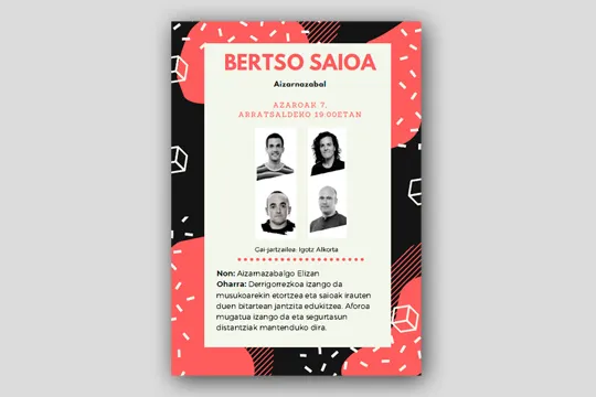 Bertso-saioa: Maialen Lujanbio + Aitor Mendiluze + Julio Soto + Iker Zubeldia