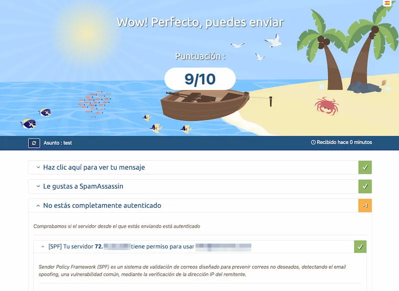 Mail-Tester comprueba la rectitud y comportamiento de los correos para que no sean considerados spam