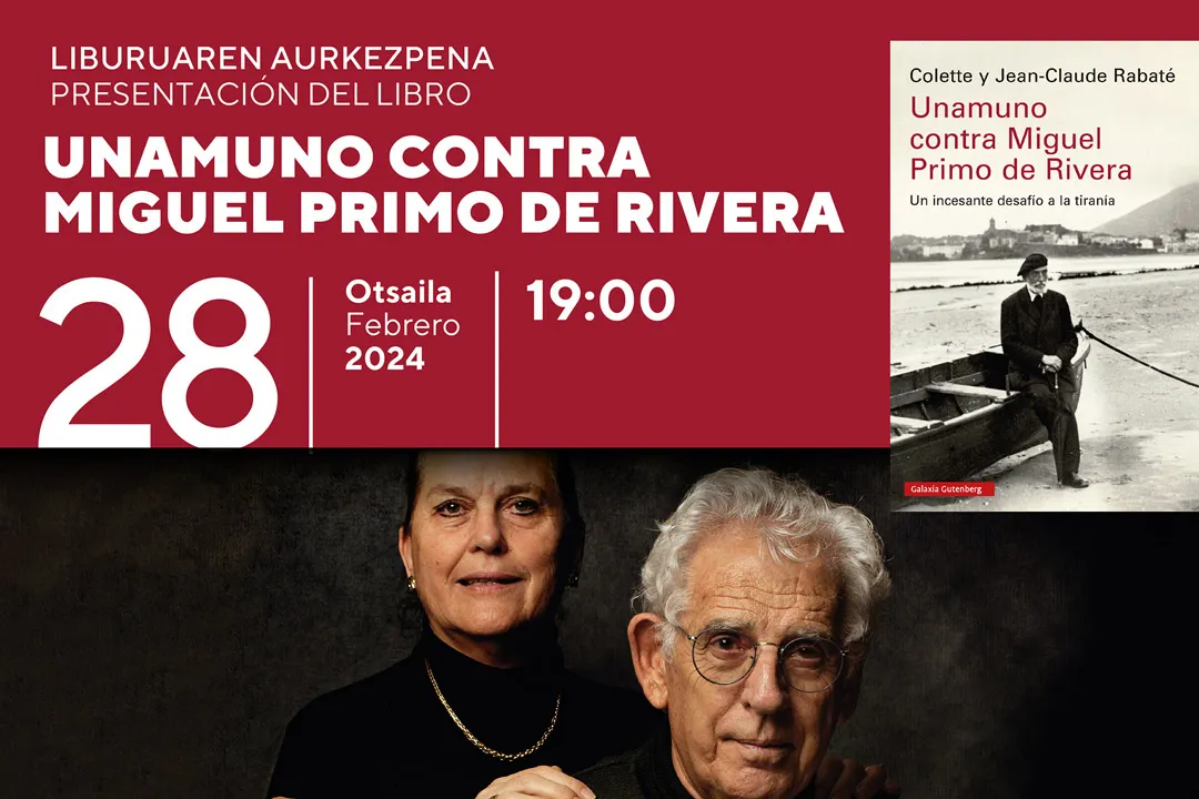 presentación de libro: "Unamuno contra Miguel Primo de Rivera", Collete eta Jean-Claude Rabaté