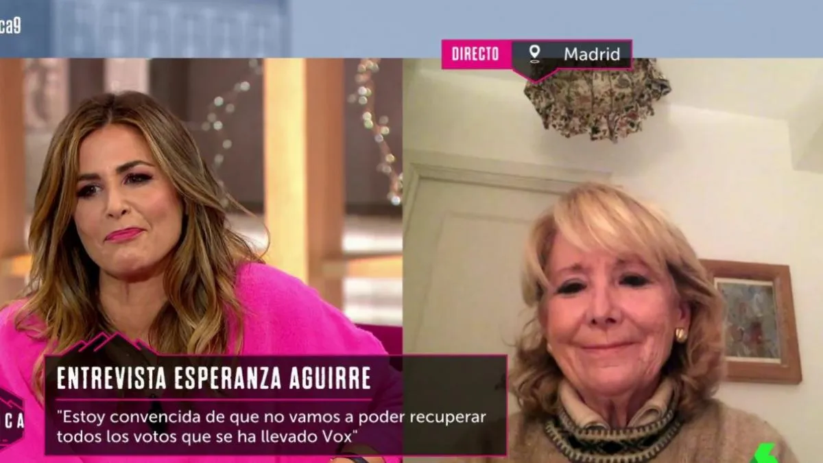 Esperanza Aguirre avisa a Casado de que cuando llegue a Moncloa "tendrá que aplicar las políticas de Ayuso"