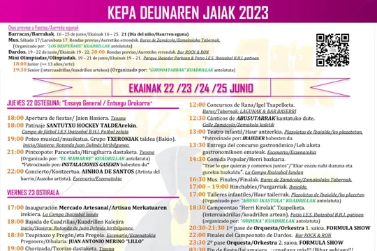 Programa de Fiestas de Abusu-La Peña 2023