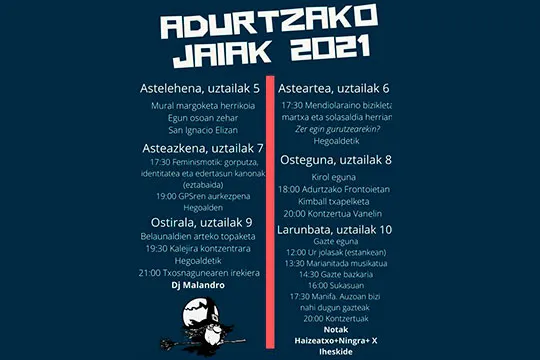 Adurtzako Jaiak 2021