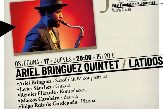 Dazz Jazz 2024: ARIEL BRÍNGUEZ QUINTET: "Latidos"