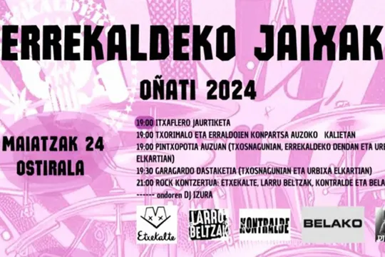 Programa Errekaldeko jaixak 2024 (Oñati)