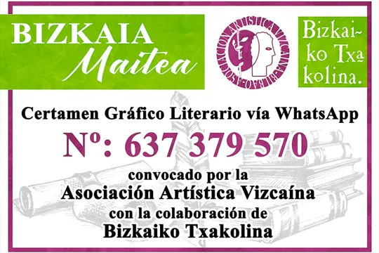 Bizkaia Maitea - Certamen Gráfico Literario vía WhatsApp