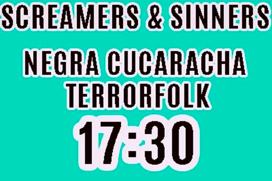 Concierto: Screamers & Sinners + Negra Cucaracha Terrorfolk