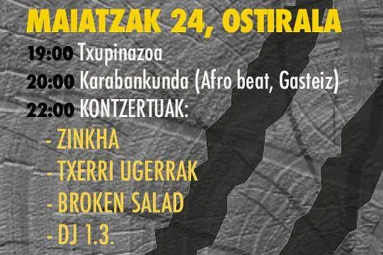 Errekaleorreko Jaiak 2024: ZINKHA + TXERRI UGERRAK + BROKEN SALAD