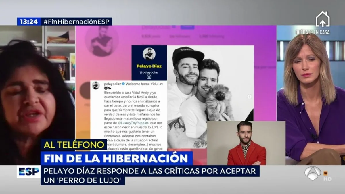 Pelayo Díaz, atacado por Lucía Etxebarria por recibir un perro por mensajería: "Me critica para ganar 'likes'"