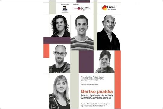 Bertso jaialdia: Amets Arzallus + Andoni Egaña + Maialen Lujanbio + Alaia Martin + Julio Soto + Jone Uria Albizuri
