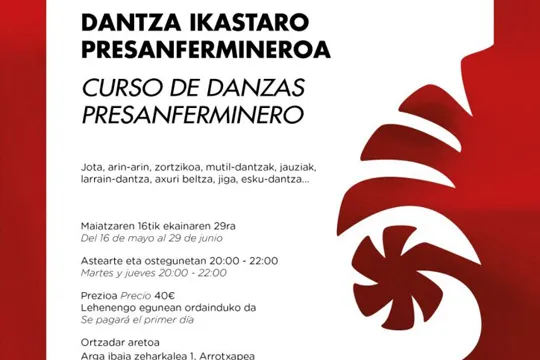 Curso de danzas presanferminero