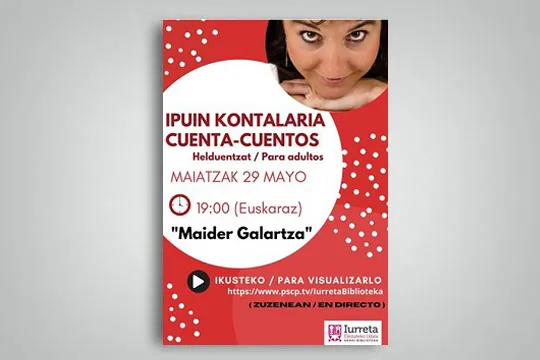 Sesión de cuentacuentos de Maider Galartza para público adulto (online)