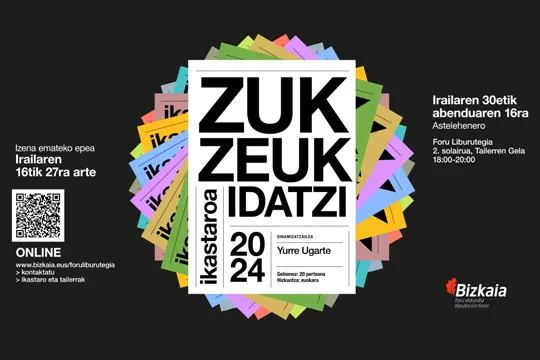 "Zuk zeuk idatzi", curso de escritura creativa dinamizado por Yurre Ugarte