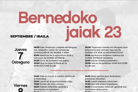 Programa Fiestas de Bernedo 2023
