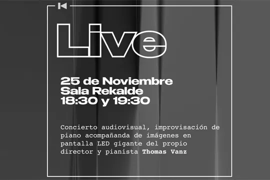Bilbao Bizkaia Design Week 2022: "Bideotikan Live. Concierto audiovisual Thomas Vanz"