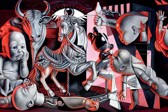 "Reimaginando el 'Guernica'', exposición de Ron English