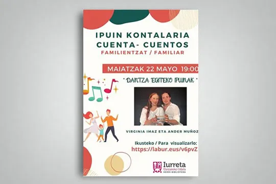 Sesión de cuentacuentos para público familiar con Virginia Imaz y Ander Muñoz: "Dantza egiteko ipuinak" (online)