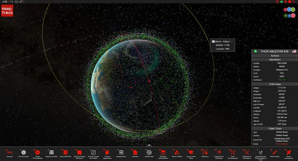 KeepTrack: una aplicación 3D para seguimiento de satélites, aprender y además de código libre
