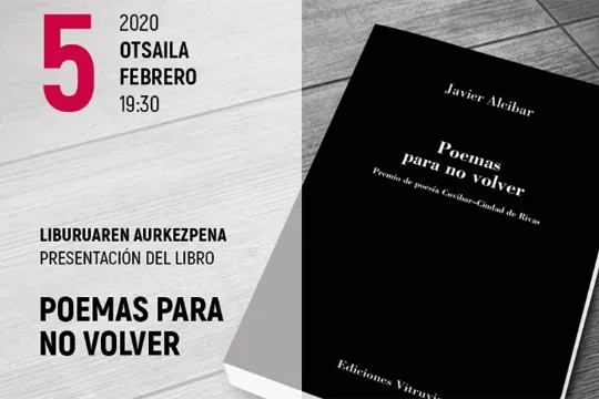 Javier Alcibarren "Poemas para no volver" liburuaren aurkezpena
