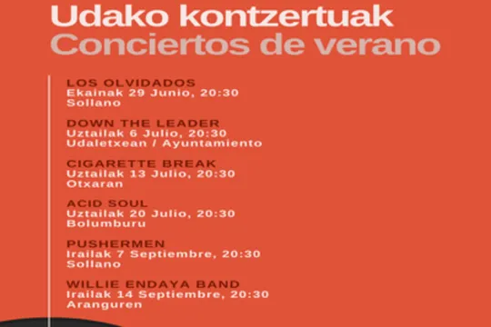 Conciertos de verano en Zalla: WILLIE ENDAYA BAND