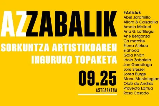 "AZzabalik: Encuentro en torno a la creación artística"