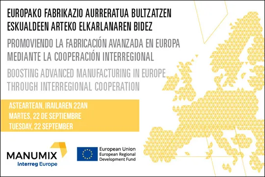 Webinar: "Promoviendo la fabricación avanzada en Europa mediante lña cooperación interregional"