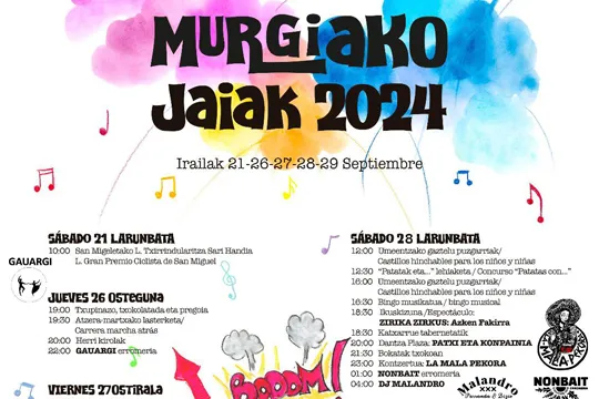 Murgiako Jaiak 2024: egitaraua