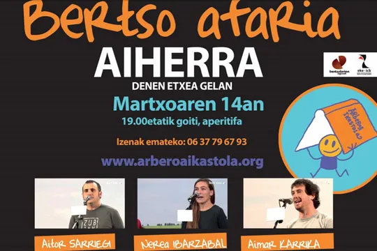 Bertso-afaria: Nerea Ibarzabal + Aimar Karrika + Aitor Sarriegi