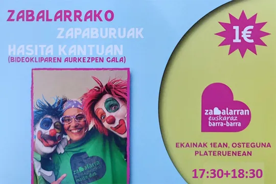 Gala presentación del videoclip "Zabalarrako Zapaburuak"