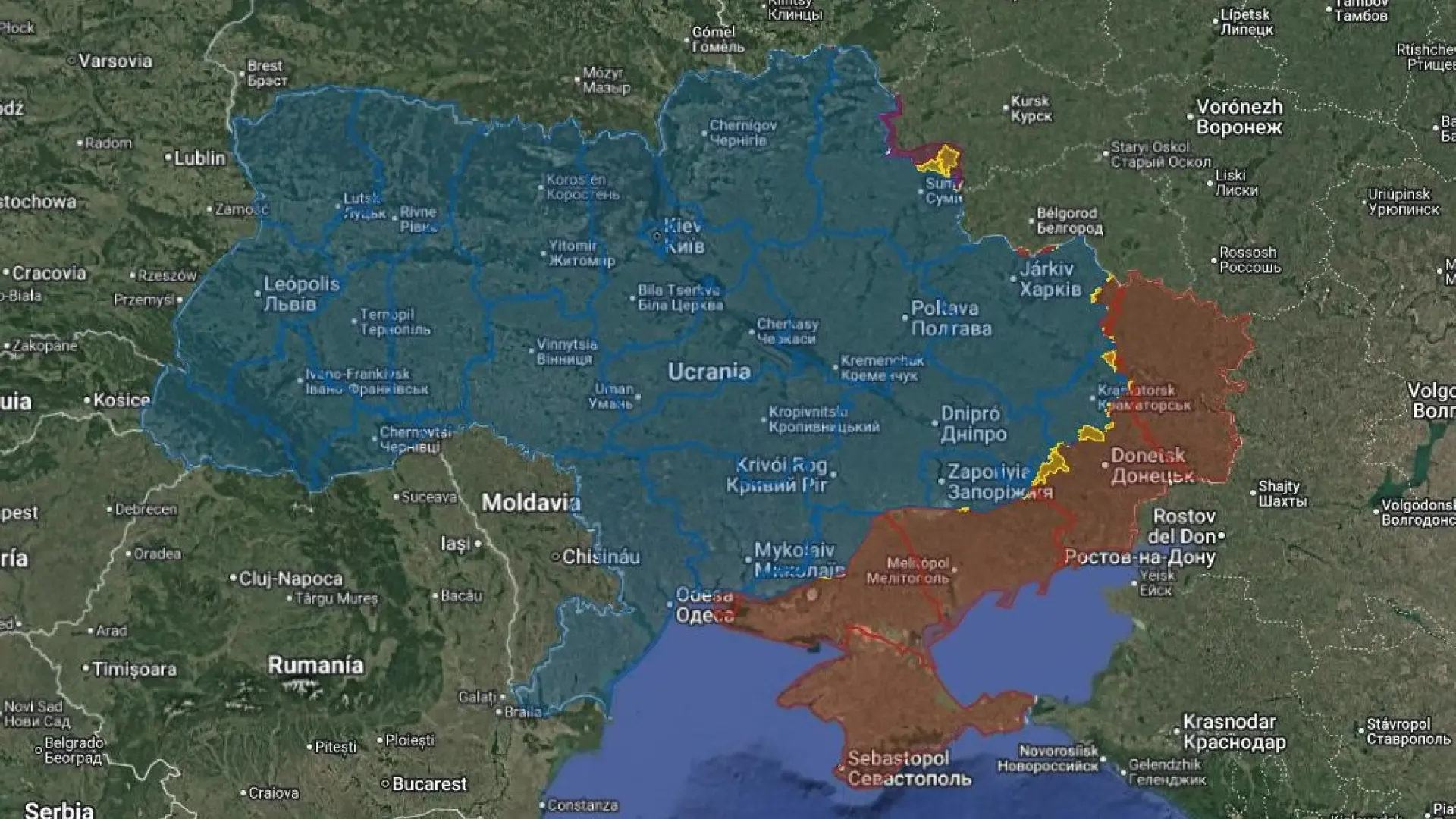 El mapa de la guerra de Ucrania: las zonas donde se está haciendo fuerte Rusia y dónde resiste Zelenski