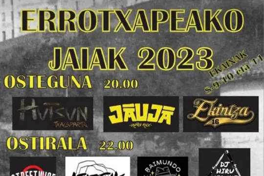Programa Fiestas de Rotxapea 2023 (Pamplona)