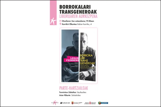 Presentación del libro "Borrokalari Transgeneroak" de Leslie Feinberg