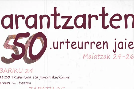 Arantzarten 50. urteurren jaie