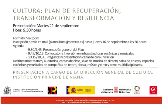Webinar: "Cultura: Plan de Recuperación, Transformación y Resiliencia"
