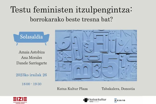 "Testu feministen itzulpengintza: borrokarako beste tresna bat?" solasaldia