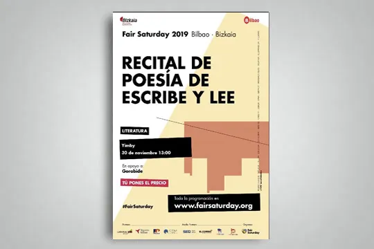 Fair Saturday 2019: Recital de poesía de la Asociación Escribe-lee