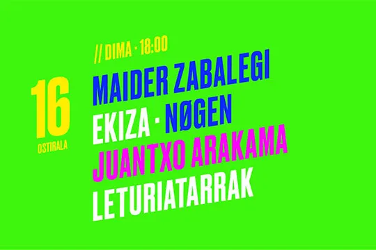 Urmuga 2021 (Dima): Maider Zabalegi + Ekiza + Nogen + Juantxo Arakama + Leturiarrak + Et Incarnatus orkestra