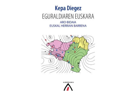 Durangoko Azoka 2023: Kepa Dieguez "Eguraldiaren euskara. Aro-bidaia Euskal Herrian barrena" presentación del libro