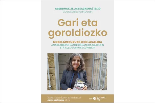 Presentación del libro "Gari eta Goroldiozko" de Anari Alberdi