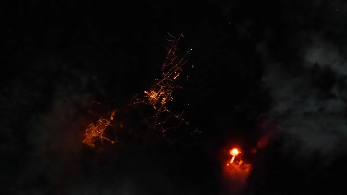 La erupción del volcán, vista por un astronauta de la Estación Espacial