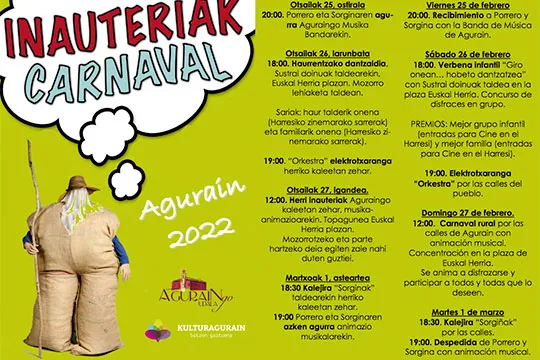 Programa de Carnavales de Agurain 2022